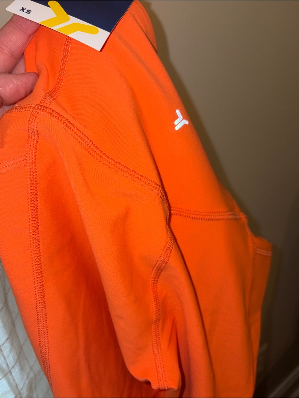 Old Navy Bright Orange High-Waist Bike Shorts with Side Pockets NWT - Picture 6 of 6
